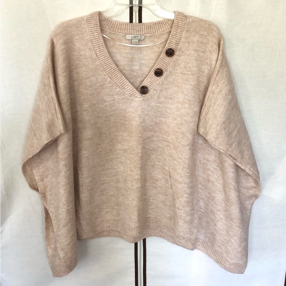 Loft knit poncho style sweater